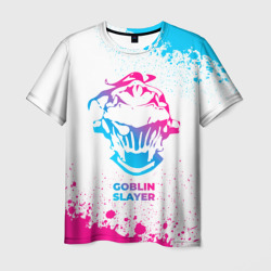 Мужская футболка 3D Goblin Slayer neon gradient style