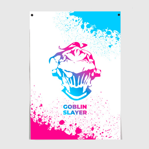 Постер Goblin Slayer neon gradient style