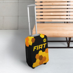 Чехол для чемодана 3D Fiat - gold gradient: символ сверху - фото 2