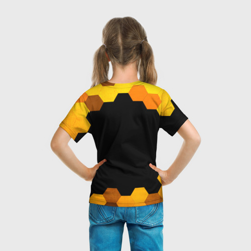 Детская футболка 3D Counter Strike - gold gradient, цвет 3D печать - фото 6