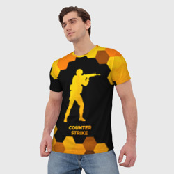 Мужская футболка 3D Counter Strike - gold gradient - фото 2