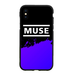 Чехол для iPhone XS Max матовый Muse purple grunge