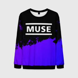 Мужской свитшот 3D Muse purple grunge