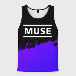 Мужская майка 3D Muse purple grunge