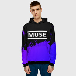 Мужская толстовка 3D Muse purple grunge - фото 2