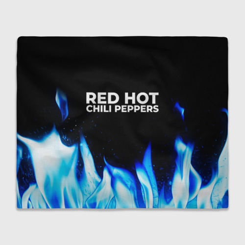 Плед 3D Red Hot Chili Peppers blue fire, цвет 3D (велсофт)