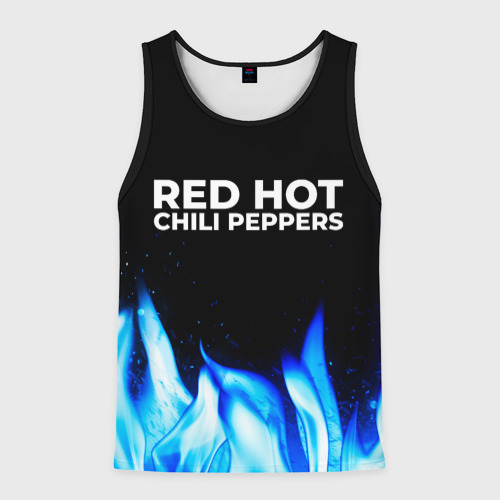 Мужская майка 3D Red Hot Chili Peppers blue fire, цвет 3D печать