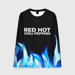 Мужской лонгслив 3D Red Hot Chili Peppers blue fire