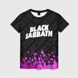 Женская футболка 3D Black Sabbath rock Legends: символ сверху