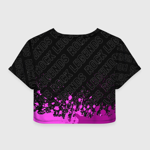 Женская футболка Crop-top 3D Black Sabbath rock Legends: символ сверху, цвет 3D печать - фото 2