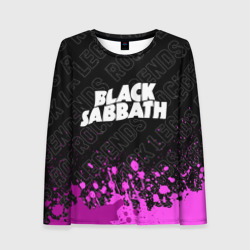 Женский лонгслив 3D Black Sabbath rock Legends: символ сверху