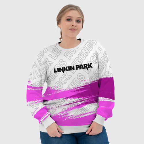 Женский свитшот 3D Linkin Park rock Legends: символ сверху, цвет 3D печать - фото 6