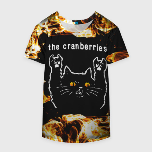 Накидка на куртку 3D The Cranberries рок кот и огонь, цвет 3D печать - фото 4
