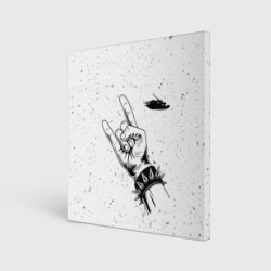 Холст квадратный Papa Roach и рок символ