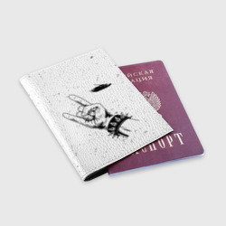 Обложка для паспорта матовая кожа Papa Roach и рок символ - фото 2