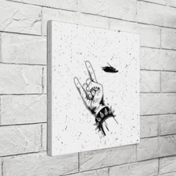 Холст квадратный Papa Roach и рок символ - фото 2
