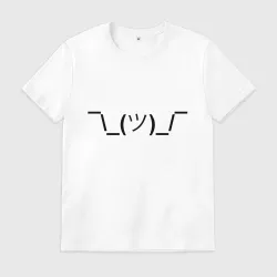 Мужская футболка хлопок Эмодзи I don't know - темный