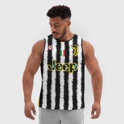 Мужская спортивная майка 3D ФК Ювентус форма 23-24 домашняя - фото 2