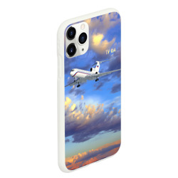 Чехол для iPhone 11 Pro Max матовый Ту-154 Полет на закате - фото 2