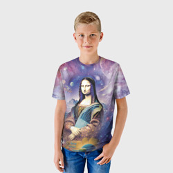 Детская футболка 3D Мона Лиза - космическая фантазия - фото 2