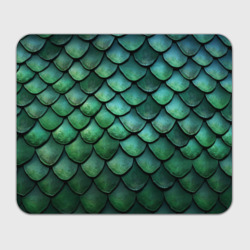 Чешуя зелёного дракона: арт нейросети – Прямоугольный коврик для мышки с принтом купить