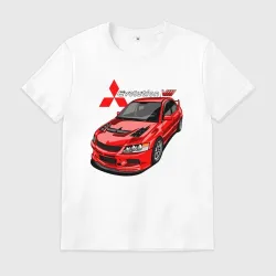 Мужская футболка хлопок Lancer Evolution 8