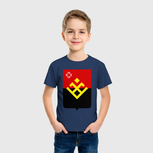 Детская футболка хлопок Малая Пурга, цвет темно-синий - фото 3