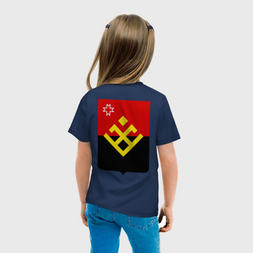 Детская футболка хлопок с принтом Малая Пурга, вид сзади #2