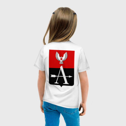 Детская футболка хлопок Алнашский район, цвет белый - фото 6