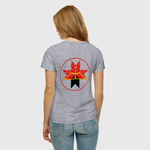 Женская футболка хлопок Завьяловский район, цвет меланж - фото 4