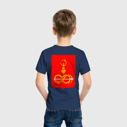 Детская футболка хлопок Дебесский район, цвет темно-синий - фото 4