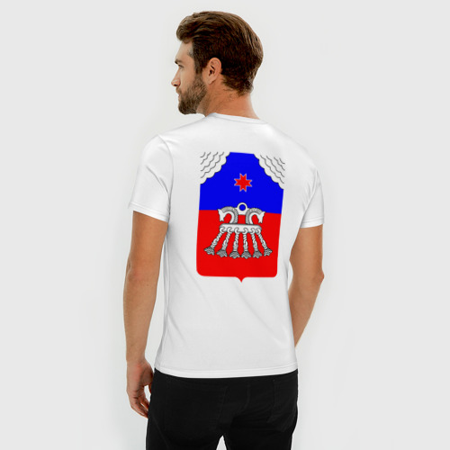 Мужская футболка хлопок Slim Граховский район, цвет белый - фото 4