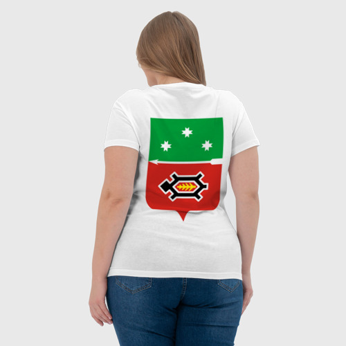 Женская футболка хлопок Игринский район, цвет белый - фото 7