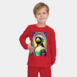 Детская пижама с лонгсливом хлопок Мона Лиза наших дней - нейросеть - фото 2