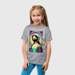 Детская футболка хлопок Мона Лиза наших дней - нейросеть - фото 2