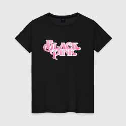 Blackpink - new logotype – Женская футболка хлопок с принтом купить со скидкой в -20%