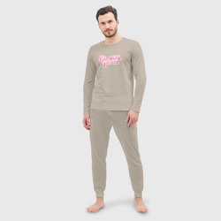 Мужская пижама с лонгсливом хлопок Blackpink - new logotype - фото 2