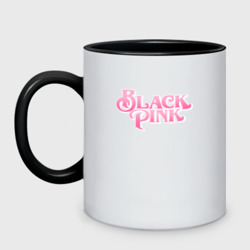 Кружка двухцветная Blackpink - new logotype