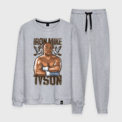 Мужской костюм хлопок Iron Mike Tyson Железный Майк Тайсон, цвет меланж