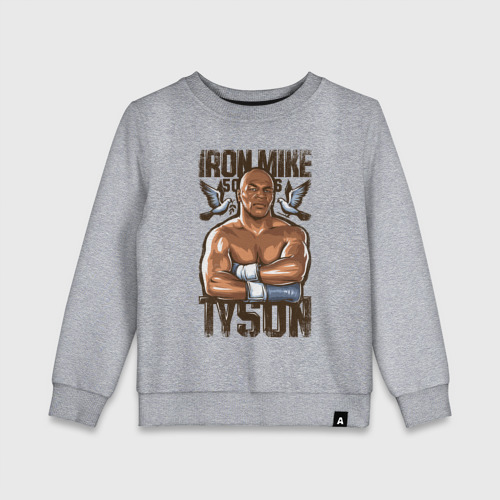 Детский свитшот хлопок Iron Mike Tyson Железный Майк Тайсон, цвет меланж