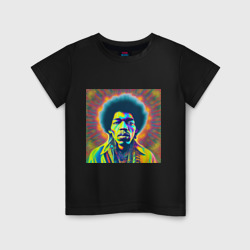 Детская футболка хлопок Jimi Hendrix Magic Glitch Art