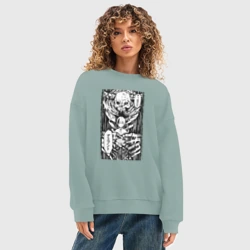 Женский свитшот oversize без начеса хлопок Смертельная игра мёртвой горы - фото 2