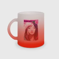 Кружка матовая стеклянная Blackpink - K-Pop - Rose