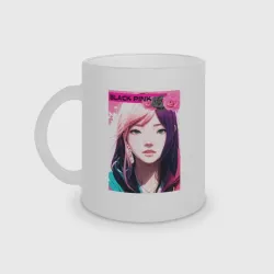 Кружка матовая стеклянная Blackpink - K-Pop - Rose