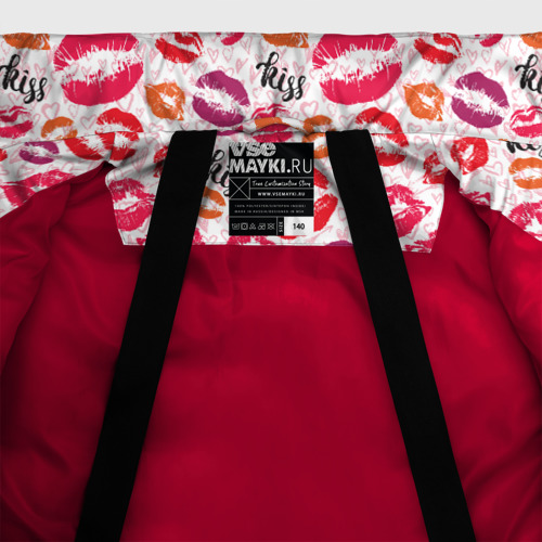 Зимняя куртка для мальчиков 3D Поцелуи - kiss, цвет красный - фото 7