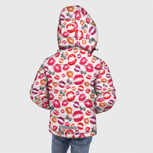 Зимняя куртка для мальчиков 3D Поцелуи - kiss, цвет красный - фото 4