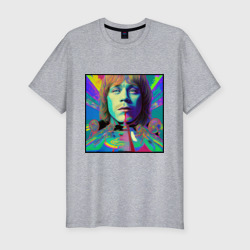 Мужская футболка хлопок Slim Brian Jones Glitch Modern Art