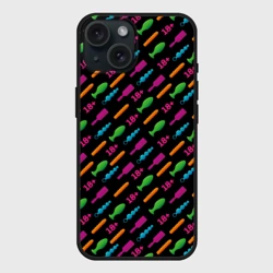 Чехол силиконовый для Apple iPhone 15 матовый Sex Shop