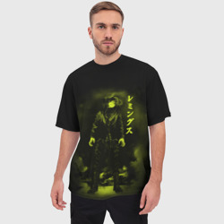 Мужская футболка oversize 3D Леммингс - Смертельная игра мёртвой горы - фото 2