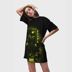 Платье-футболка 3D Леммингс - Смертельная игра мёртвой горы - фото 2